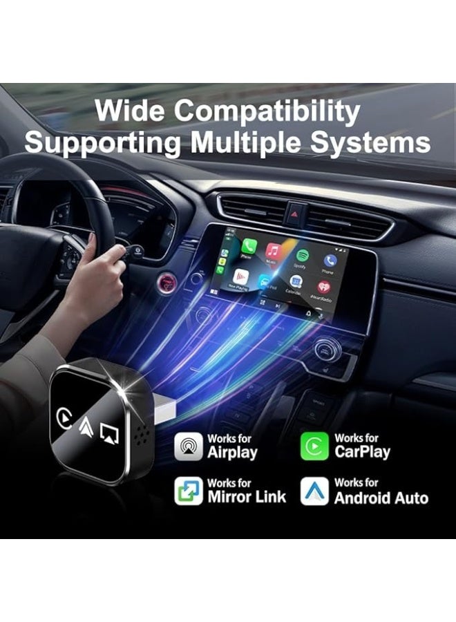 KORAX Mini Wireless Carplay Adapter，Upgrade 3 in 1 AirPlay with Wired to Wireless Carplay Adapter, Screen Mirror，Auto Connect, No Delay - Image 2